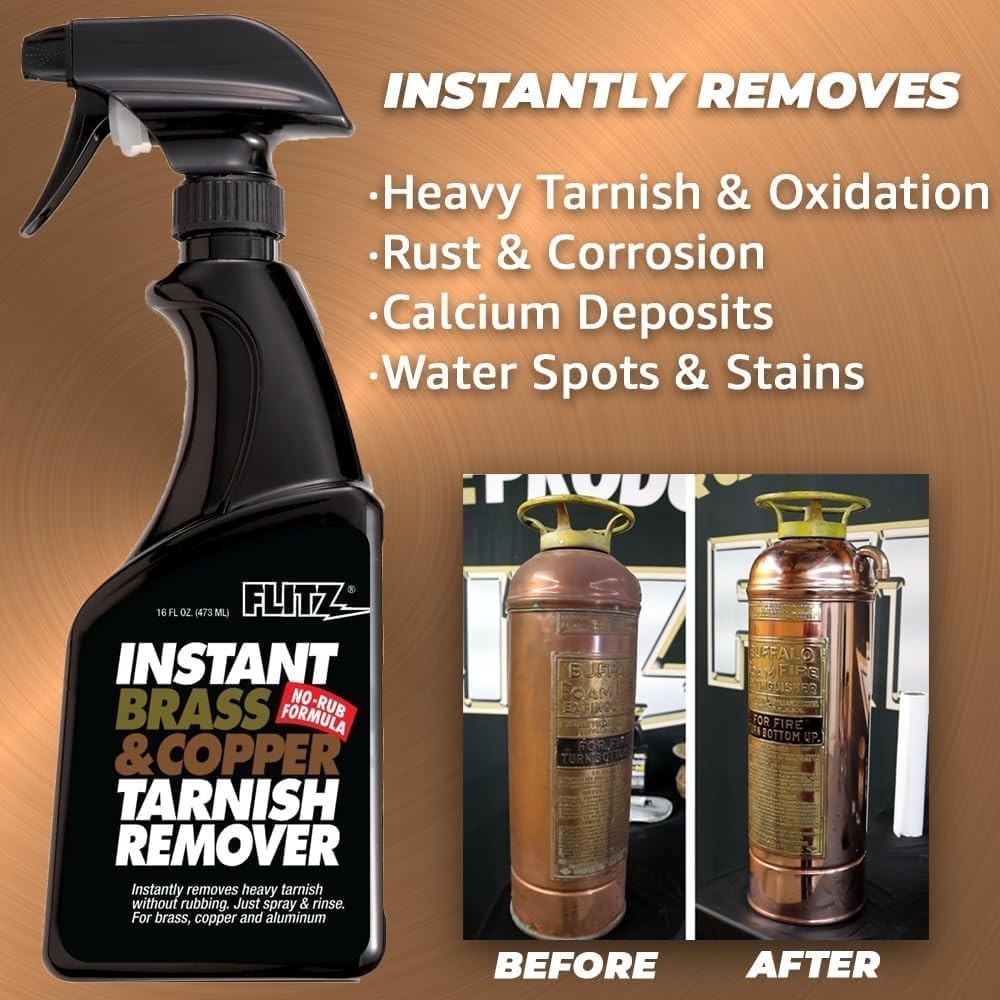 Instant Brass and Copper Tarnish Remover – 16oz Bottle of -Made Organic Rust …
