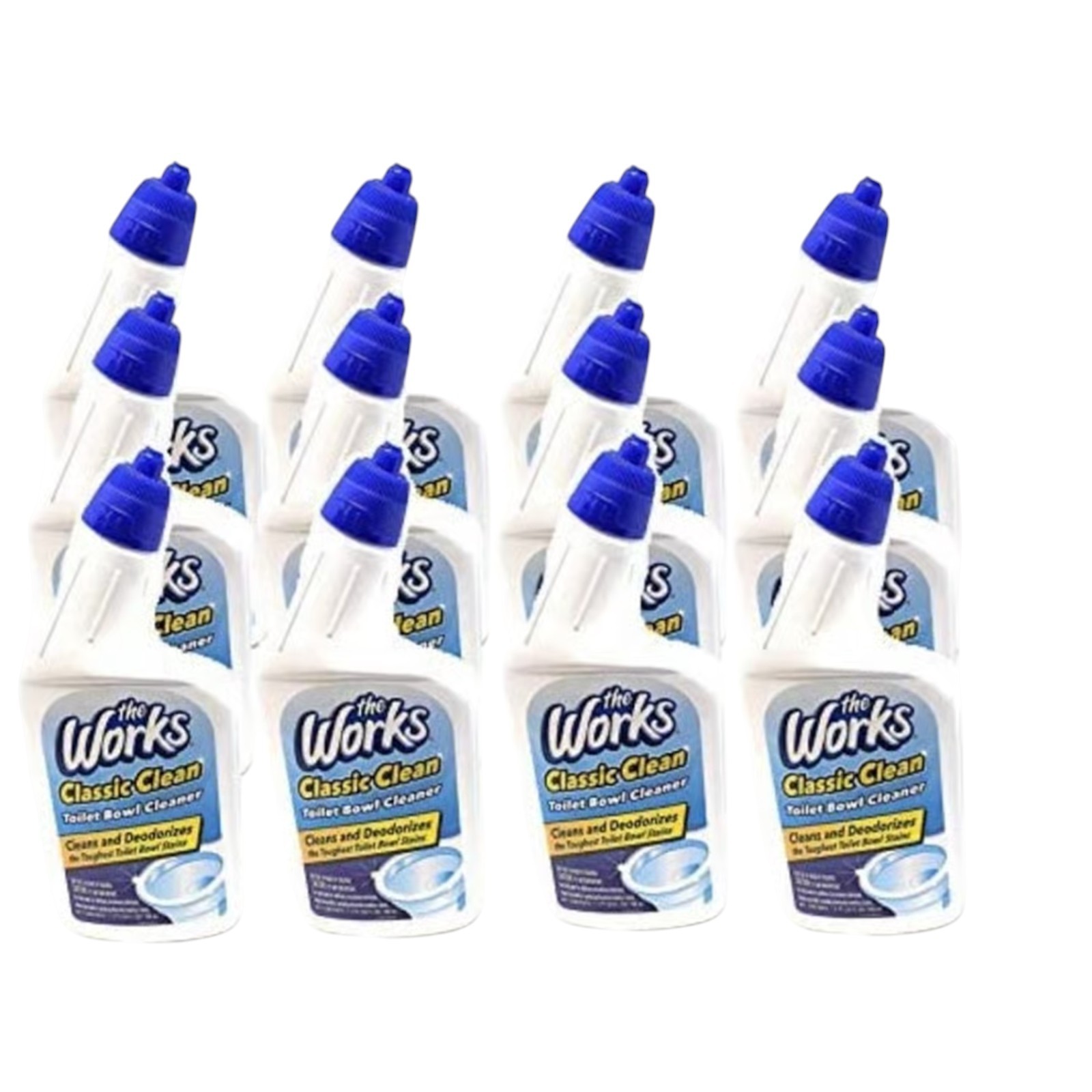 12 Pack The Works Classic Clean Toilet Bowl Cleaner 24 fl oz