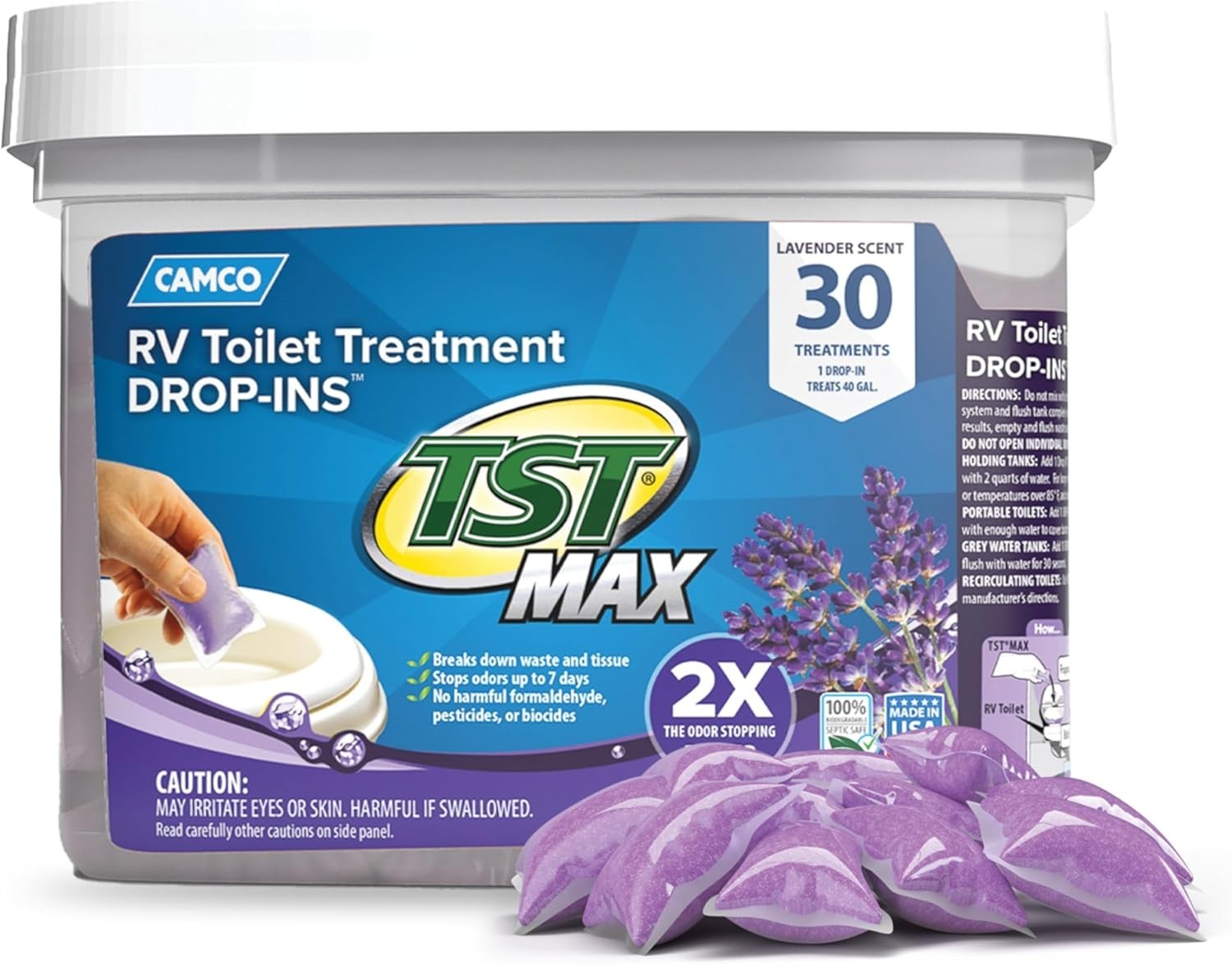Toilet Treatment Drop-Ins – Control Unwanted Odors & Break down Waste & Tissue