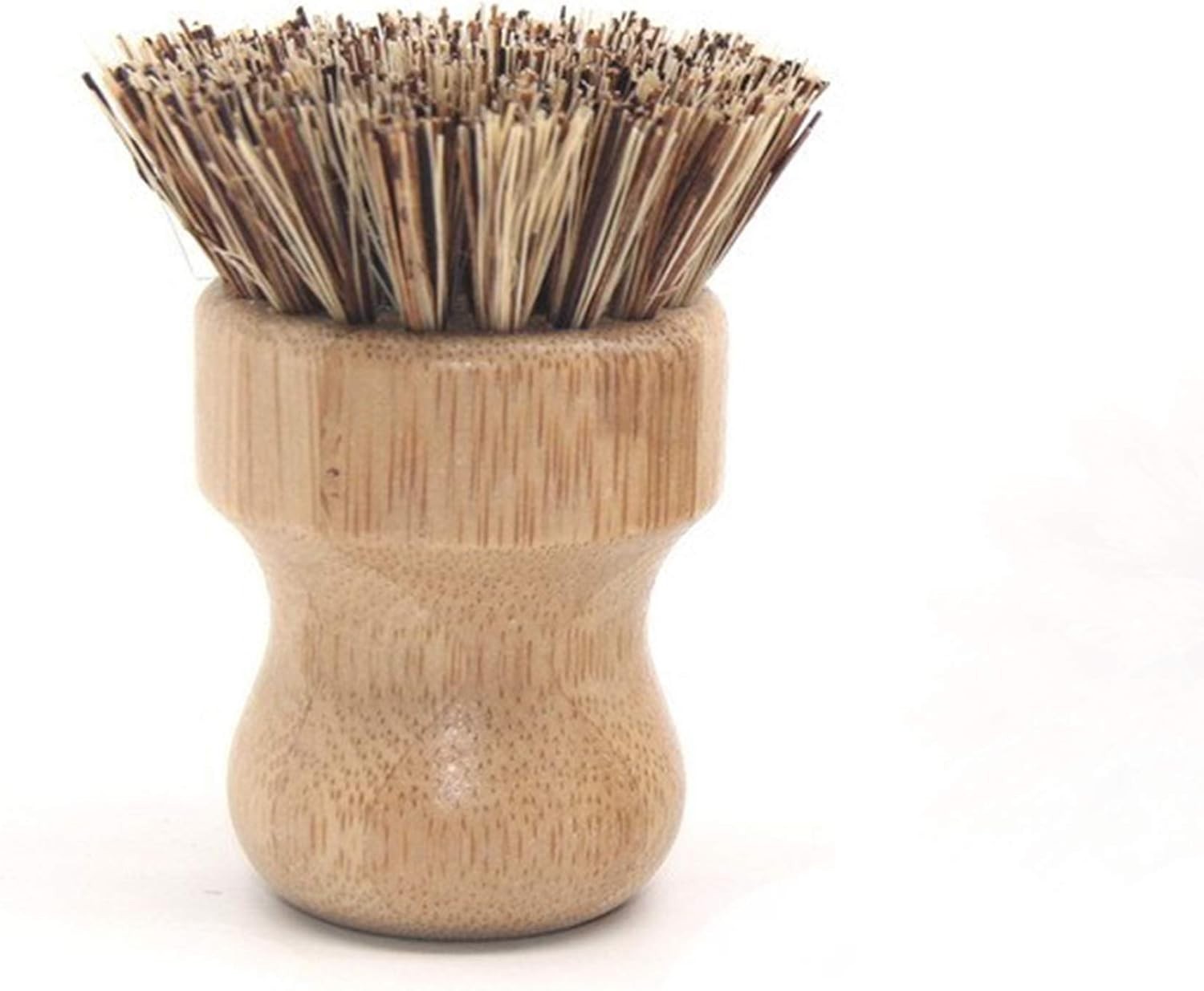 Eco-Friendly Bamboo Round Scrub Brush for Household Cleaning and Vegetables