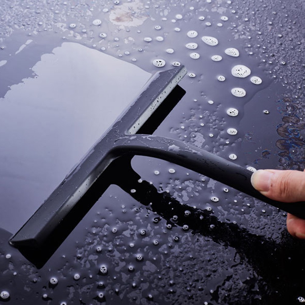 Silicone Squeegee Wiper with Hook Bathroom Shower Tile Scraper Tool (S)