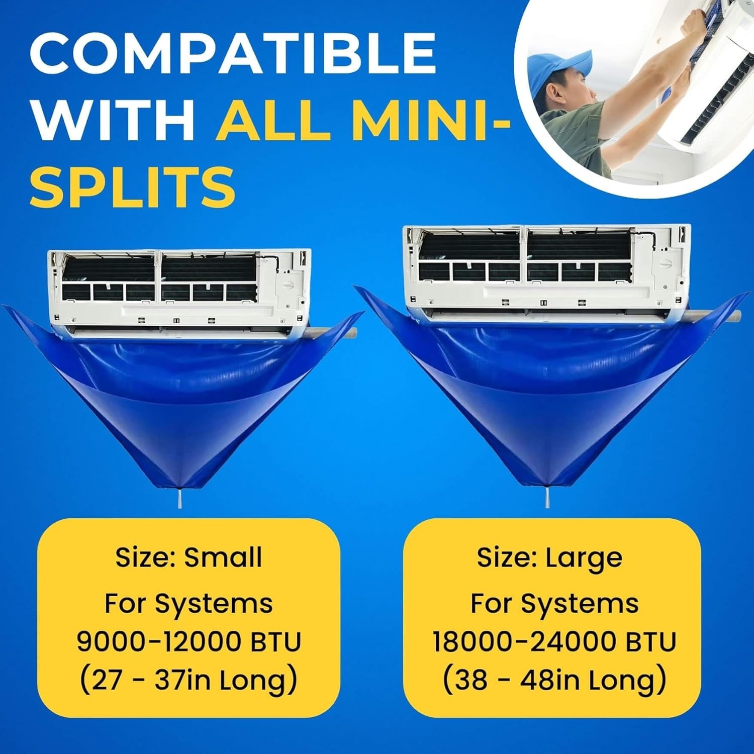 Bolsa de limpieza para mini splits (13 unidades) con pulverizador de alta presió