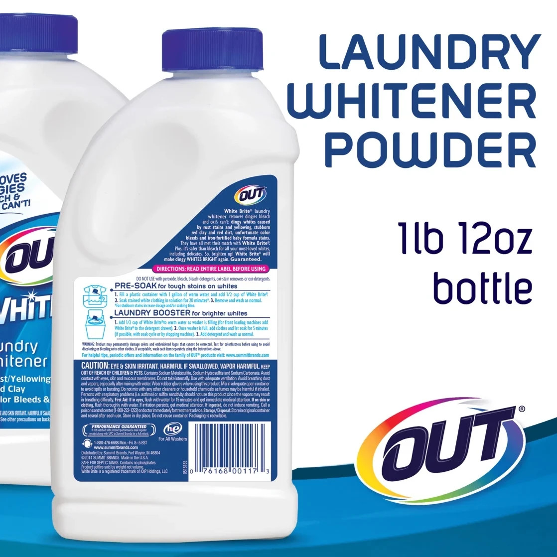 Out White Brite Laundry Whitener, 28 oz