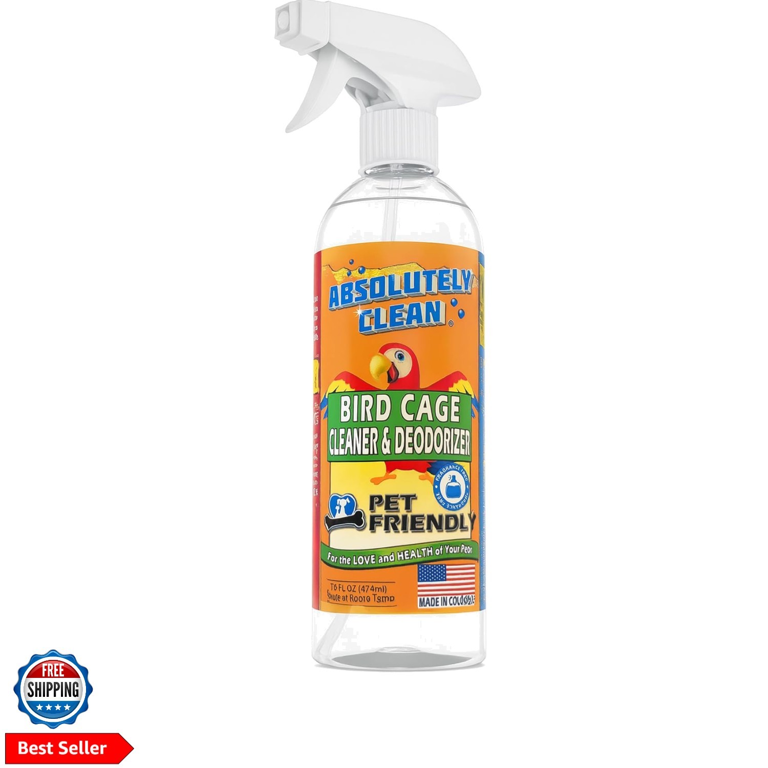 Amazing Bird Cage Cleaner and Deodorizer – Just Spray/Wipe – Safely & Easily …