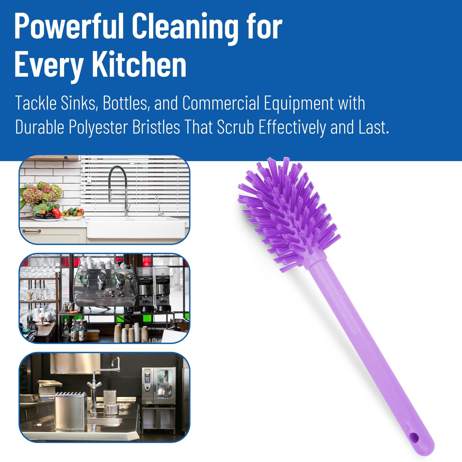 Large Water Bottle Brush Ideal for Wide-Mouth Jars, Bottles and Tumblers, Dis…
