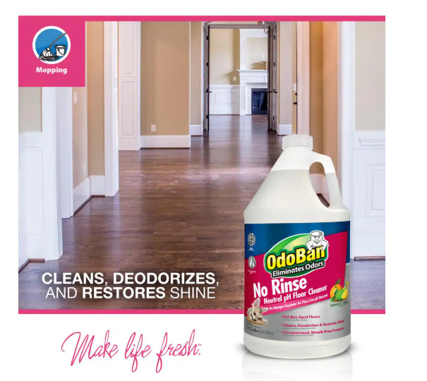 No Rinse Neutral pH Floor Cleaner Streak Free Multi-Surface Pet Odor Remover