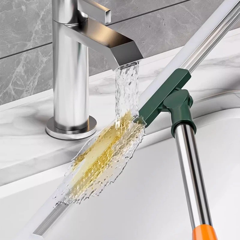 Silicone Floor Squeegee Broom Bathroom Glass Shower Window Water Scraper Cleaner
