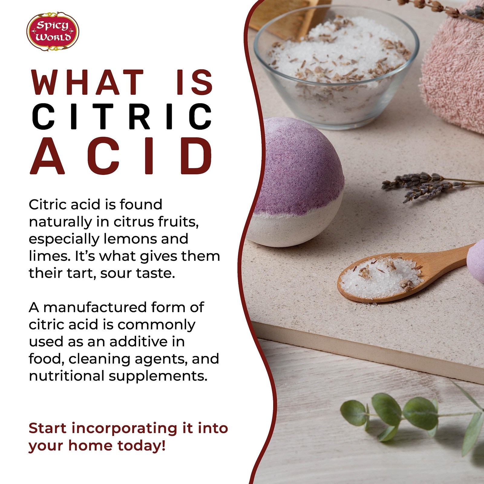 Pure Citric Acid Powder 2 LB – Food Grade, Non-GMO, Ideal for Cleaning Bath