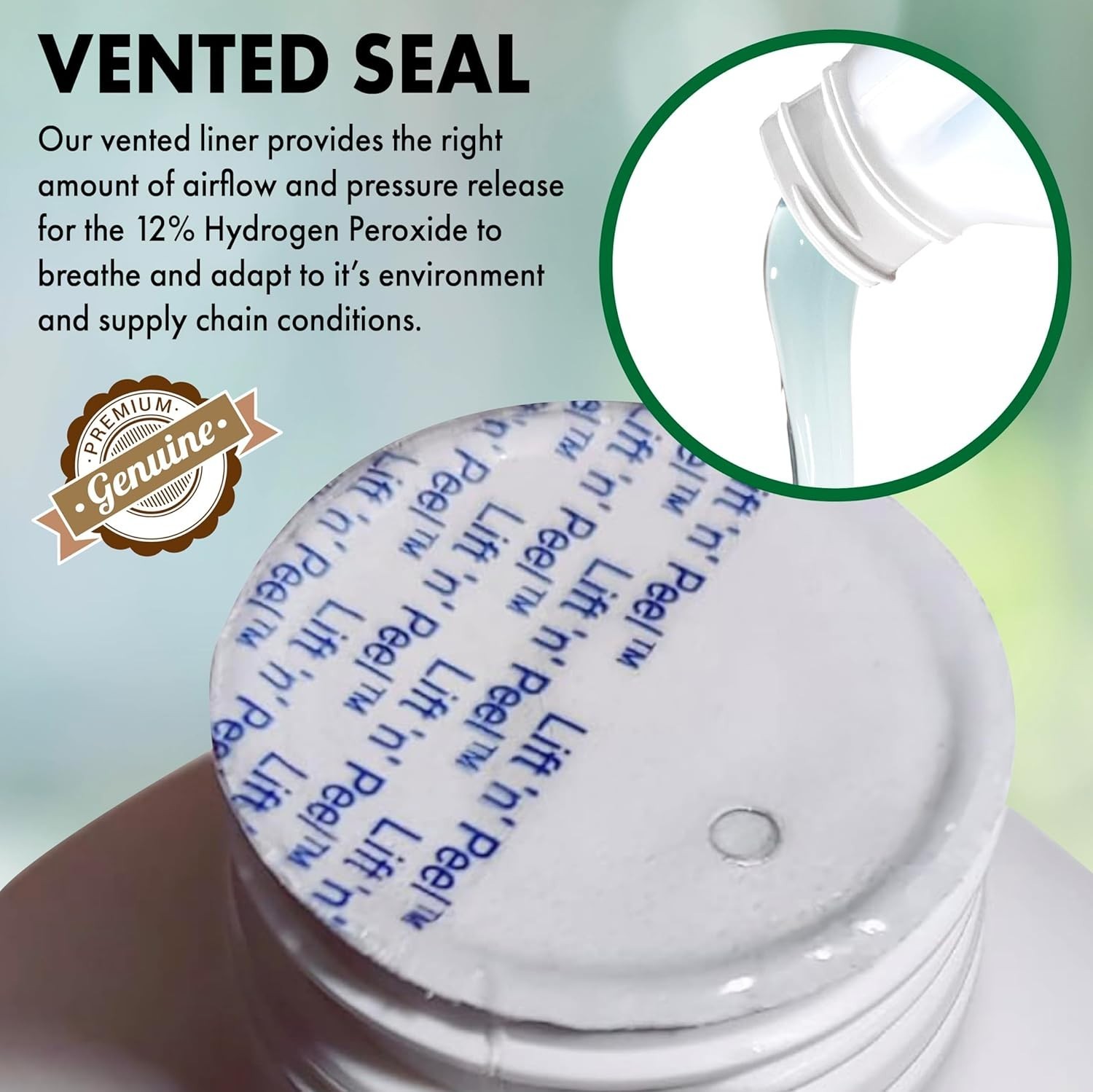 12% Hydrogen Peroxide, Food Grade H2O2 and Purified Water Only, 1 Gallon