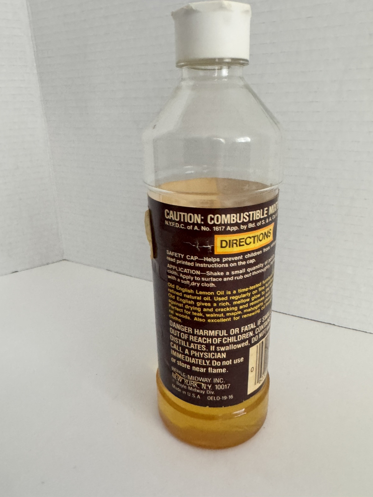 Vtg Old English Lemon Oil Furniture 1988 Polish Wood Conditioner Cleaner 60%full