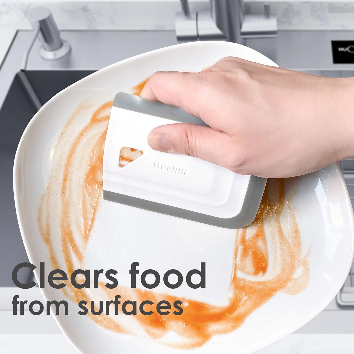 Curved Small Squeegee. Kitchen Sink Squeegee for Sinks, Countertops and Dishes.