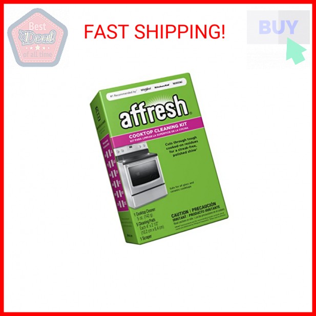Affresh Cooktop Cleaning Kit, Safe for Glass & Ceramic Cooktops, Includes 5 oz c