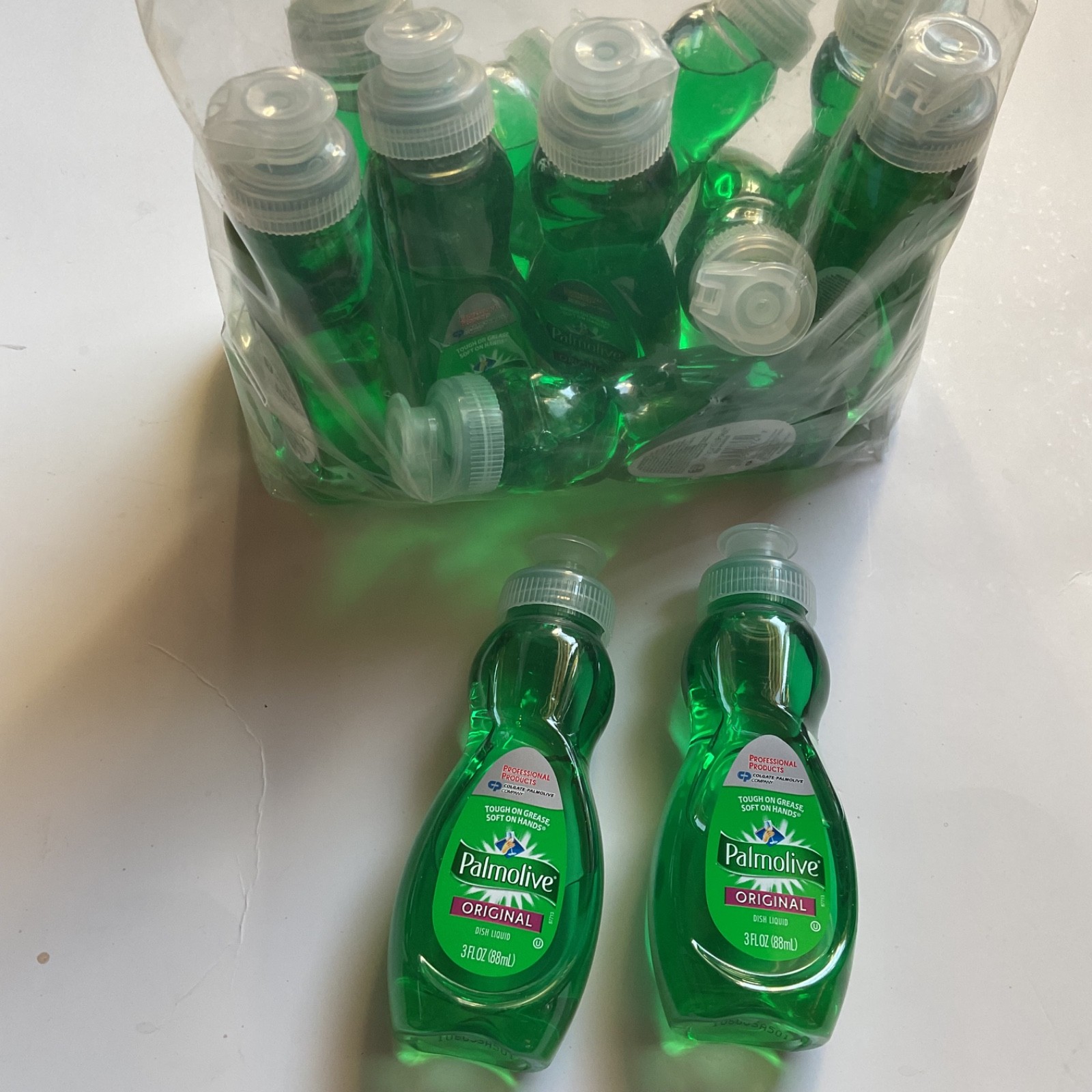 Lot of 12 Palmolive Original Travel Size Liquid Dish Soap 3 Fl Oz Bottles