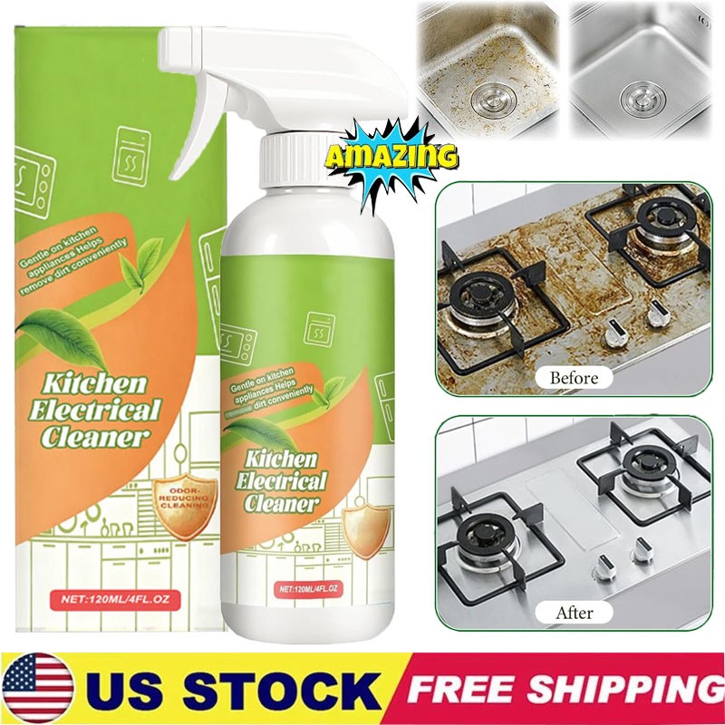 120ML Electrolyzed Ion Kitchen Cleaner Spray, Cleanse Kitchen Appliance Cleaner