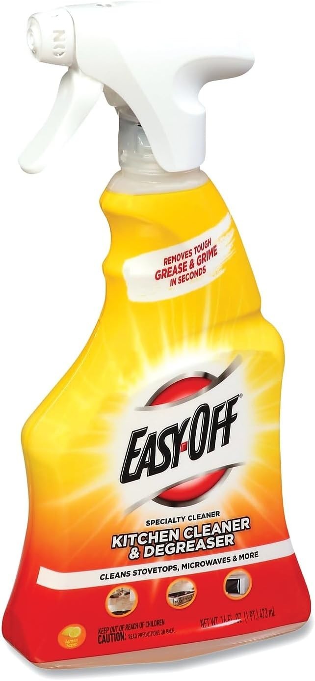 Low Odor 16 Fl Oz Kitchen Degreaser Spray – Lemon Scented and Tough on Grease
