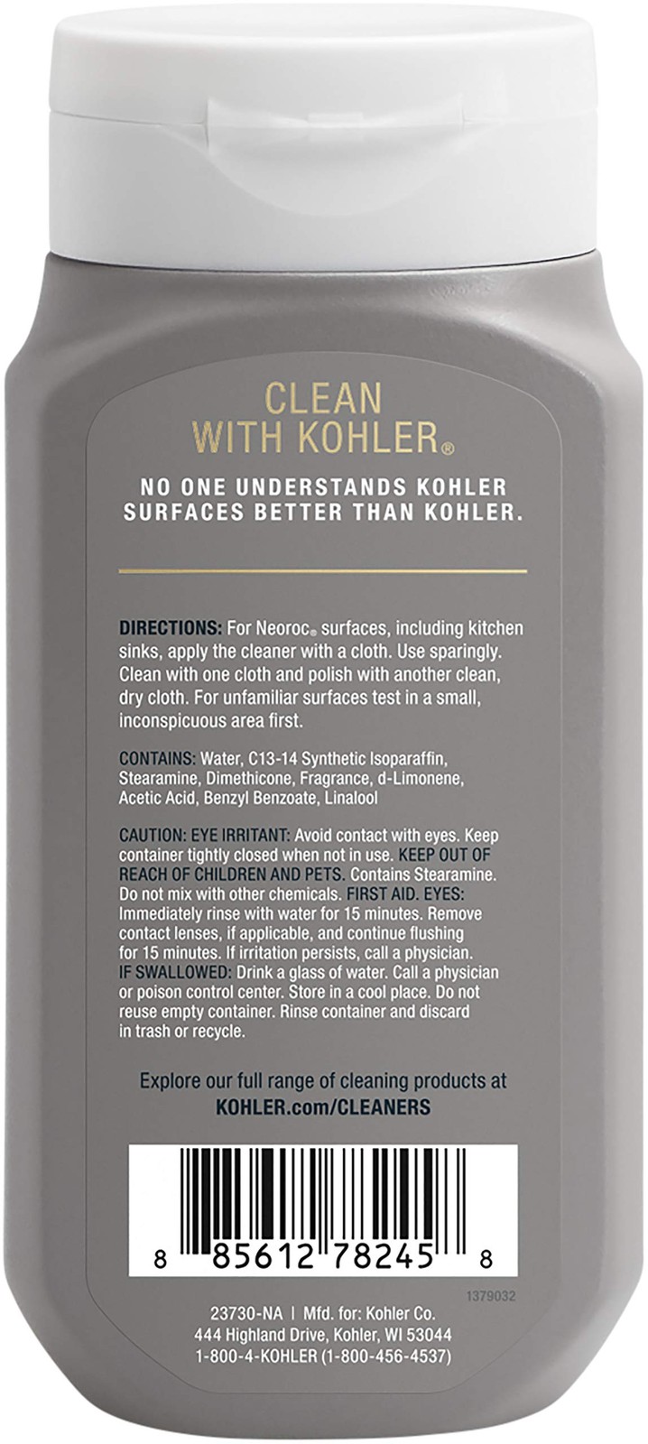 KOHLER K23730NA Neoroc Kitchen Cleaner, Protect Against Finger Prints, Grease…