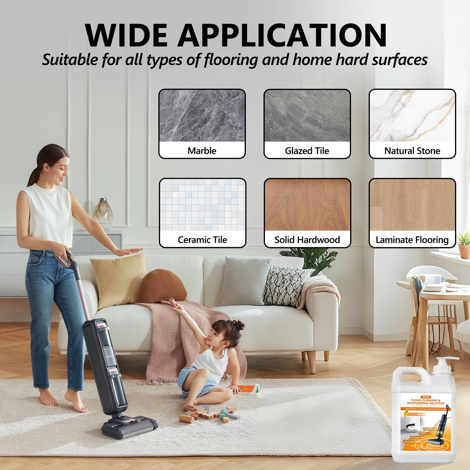 85 FL OZ Floor Cleaning Solution,Floor Cleaner for Mopping with Tineco,Deep C…