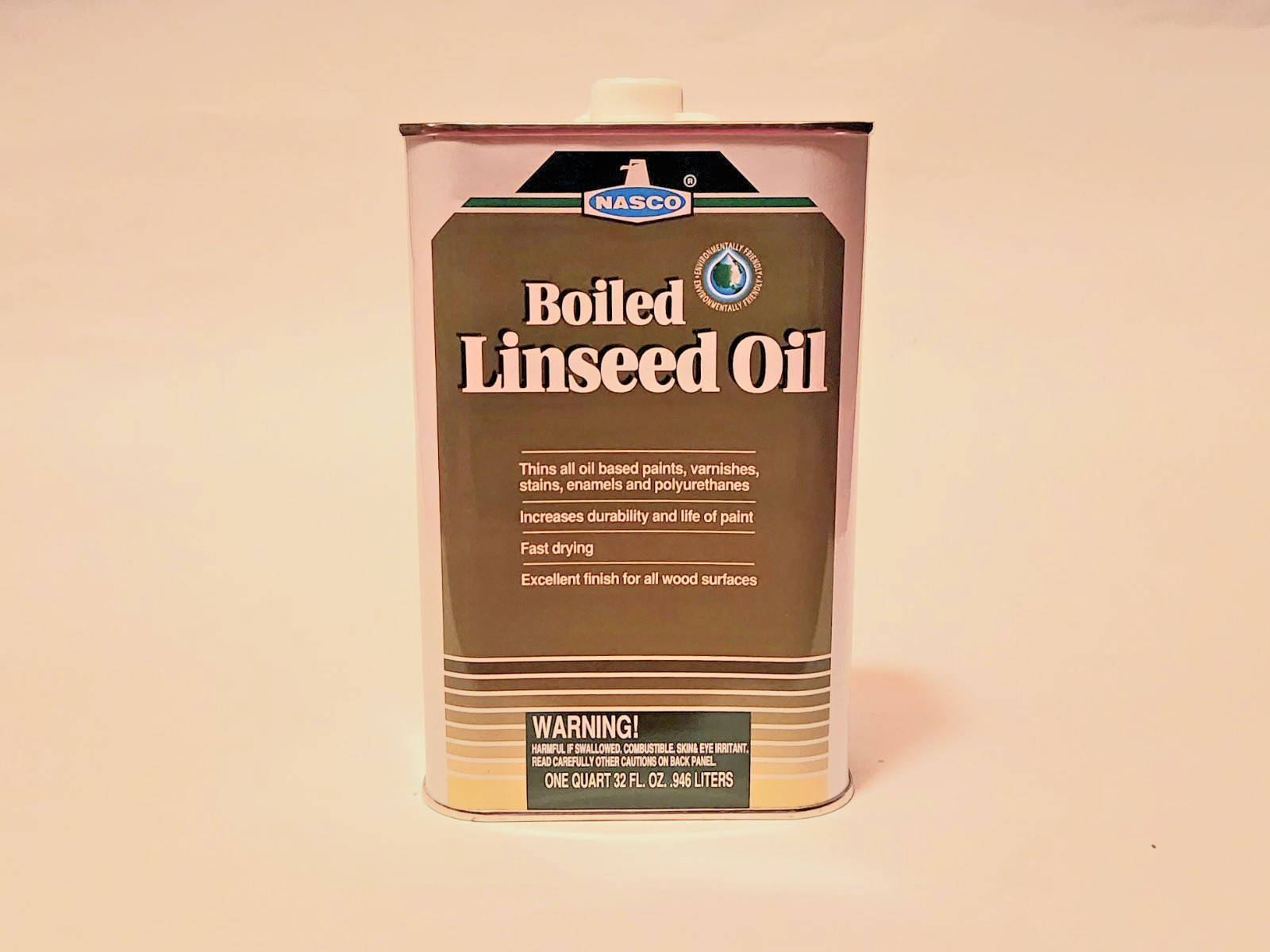 Vintage NASCO Boiled Linseed Oil (1-Quart) New/Old Stock – Factory Sealed (1995)