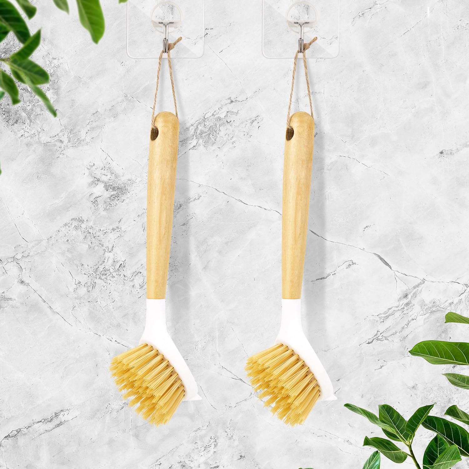 Kitchen Scrub Brushes for Cleaning Dish Brush with Handle for Pans, Pots,Kitchen