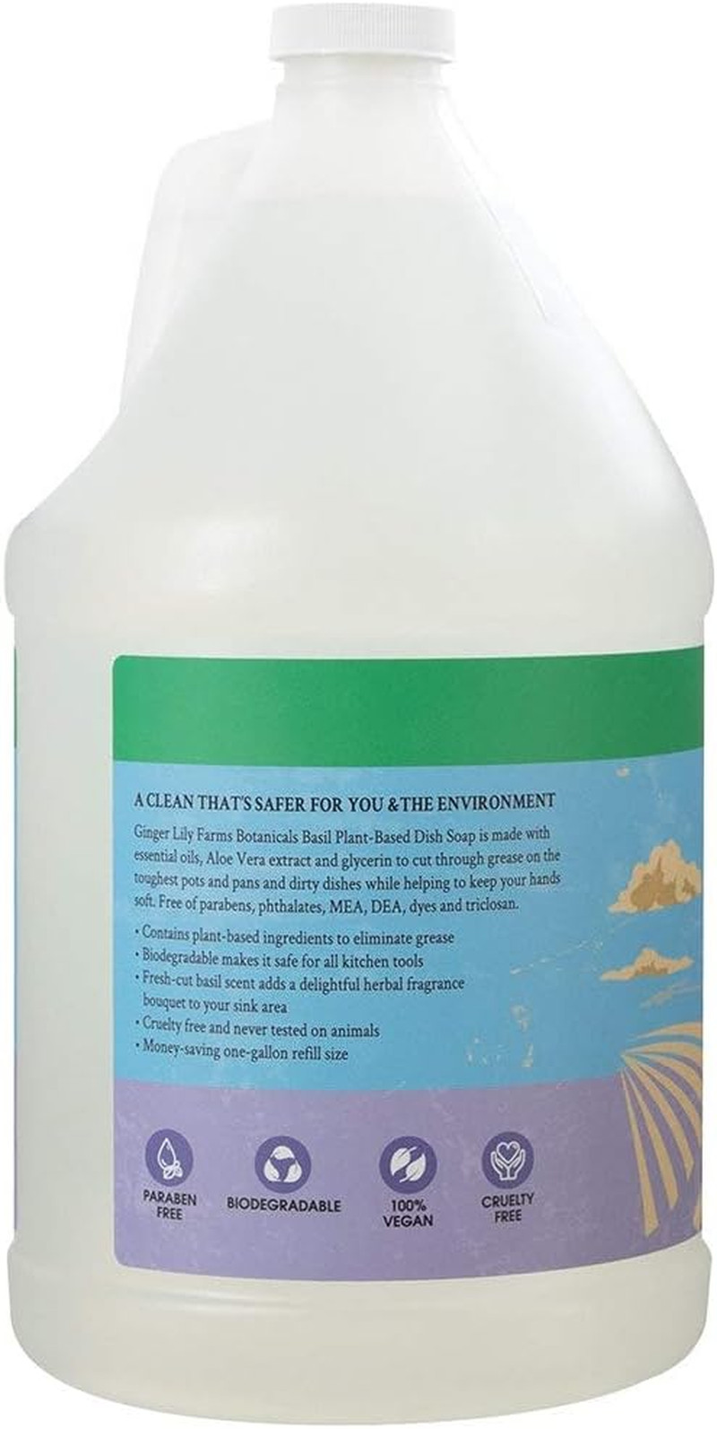 Botanicals Plant-Based Liquid Dish Soap, Concentrated Formula with Max Grease…
