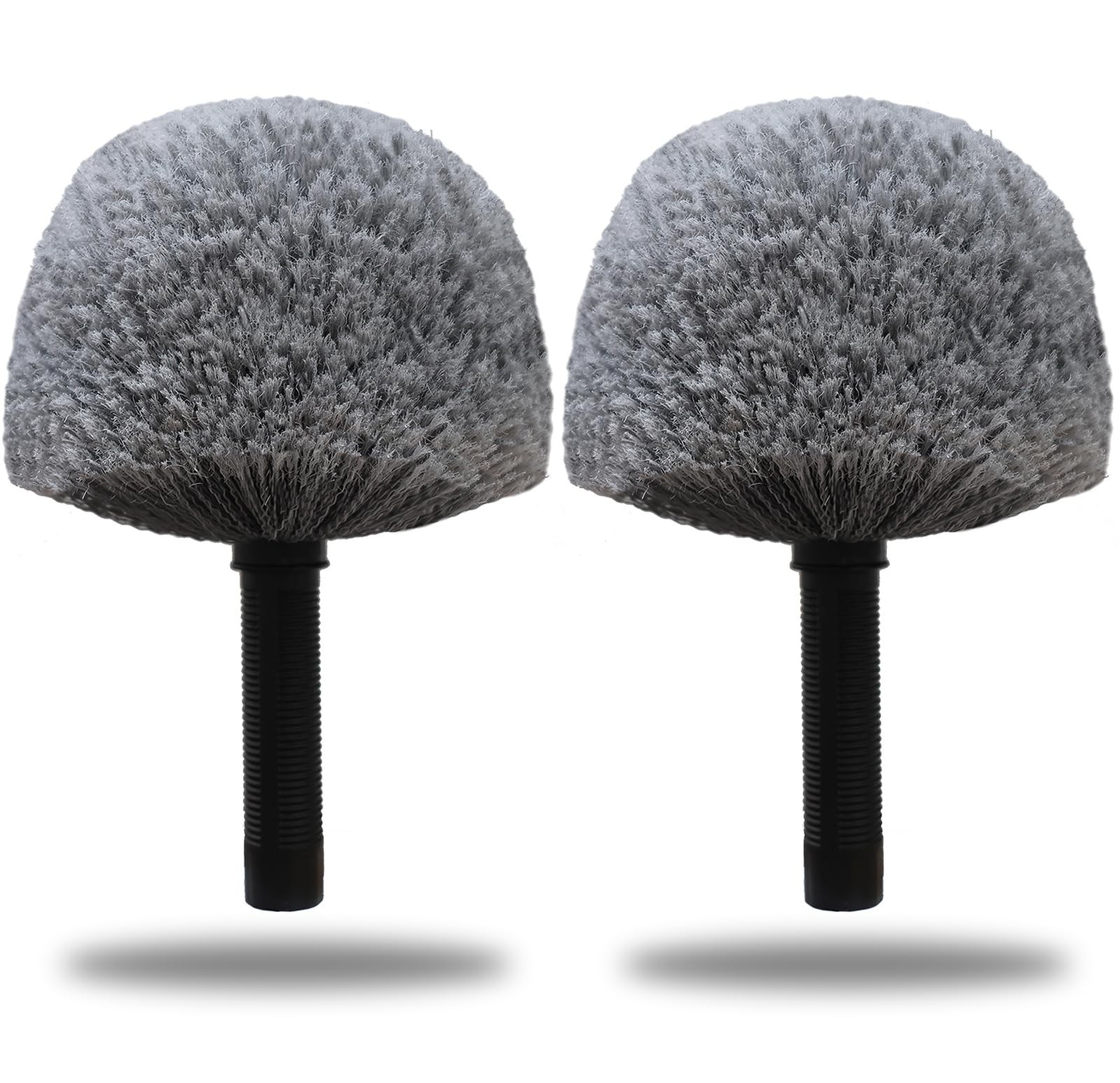 2 Pack Grey Twist-On Cobweb Duster Head Brush – Fits Standard 3/4 inch Thread…