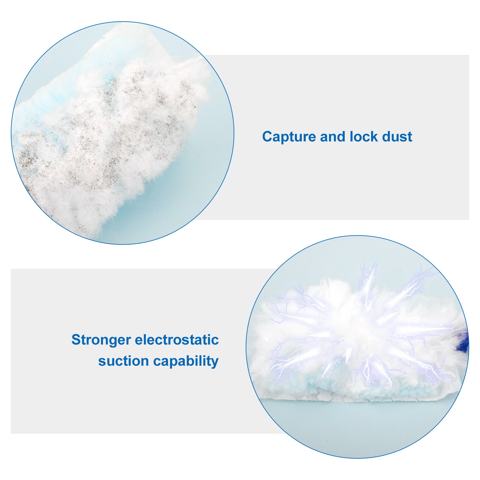 30PCS Heavy Duty Disposable Duster Refills for Multi-Surface Dust Removal Brush