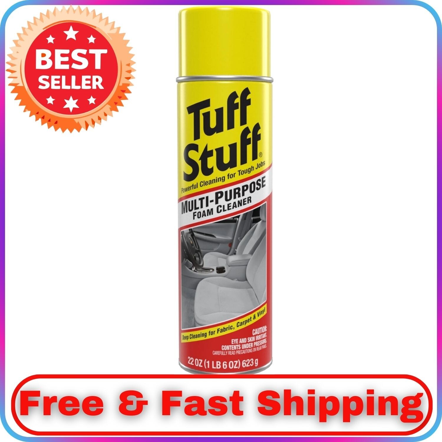 Tuff Stuff All-Purpose Foam Cleaner for Car Detailing, 22 oz