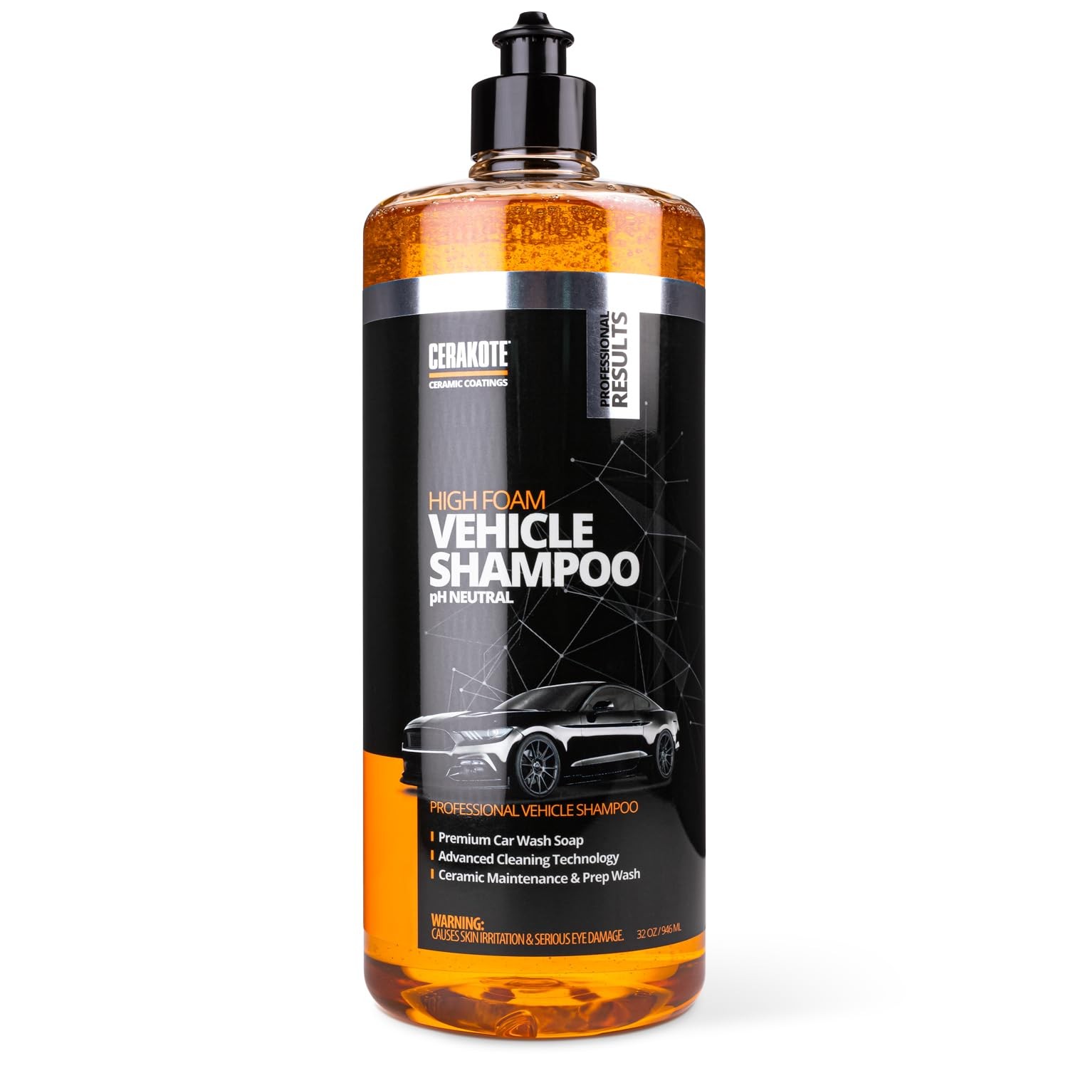 CERAKOTE High Foam Car Wash Soap: pH Neutral, Ceramic Safe, Citrus Scent