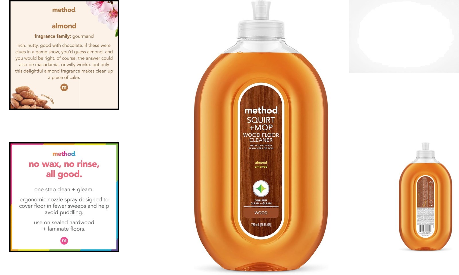 Plant-Based Squirt & Mop Hardwood Cleaner – 25 oz, Cruelty-Free, Almond Scent
