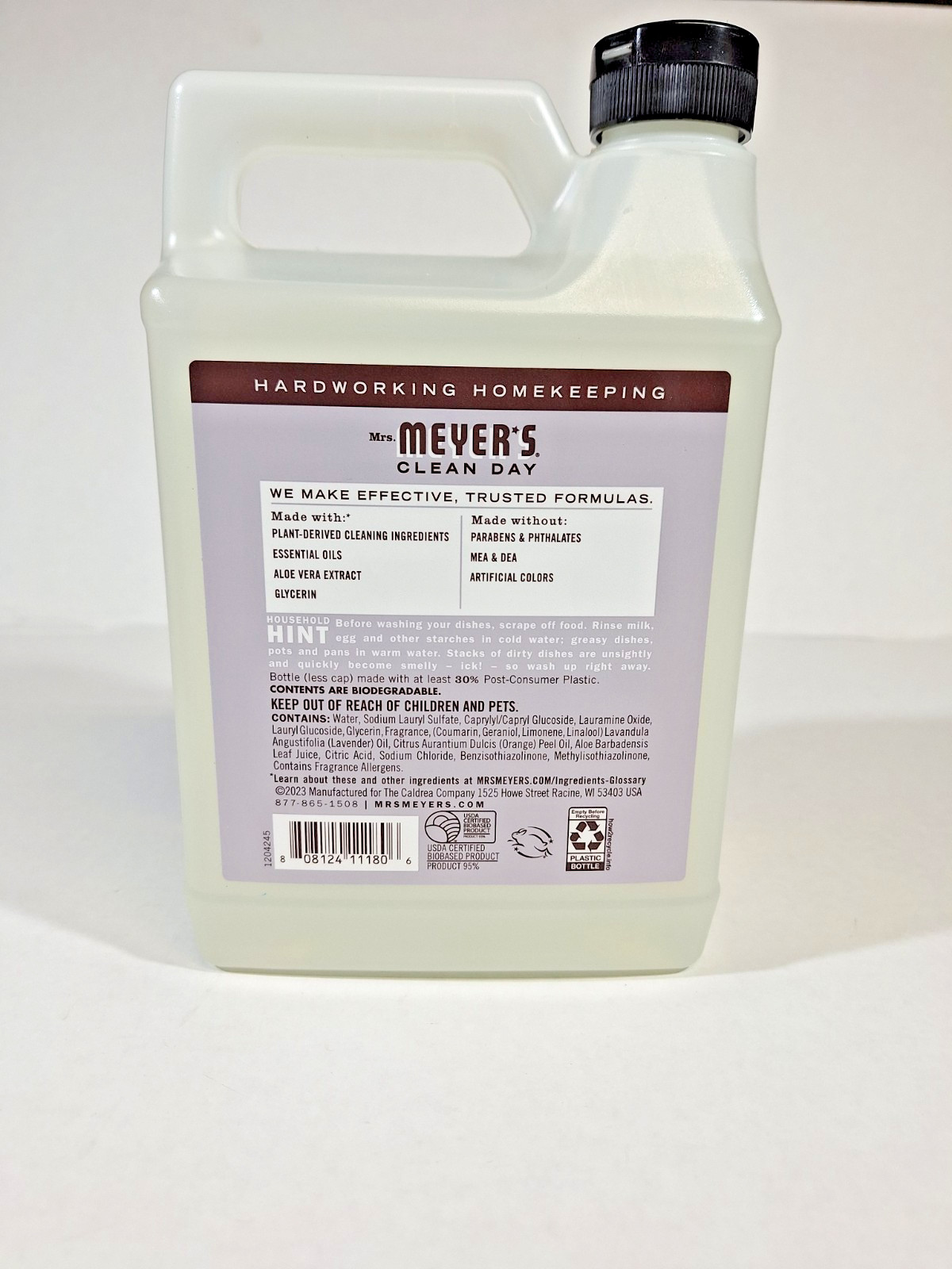 Mrs. Meyer’s 304831 Lavender Scent Liquid Dish Soap Refill 48 oz.