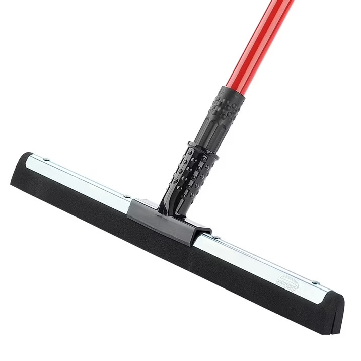 Libman High Power Commercial 20″ Rubber Flex Blade Floor Squeegee Red Steel Hand