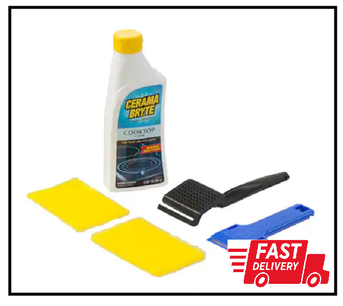 Cerama Bryte Cooktop Cleaning Kit for Induction, Ceramic, & Glass Stove Tops NEW