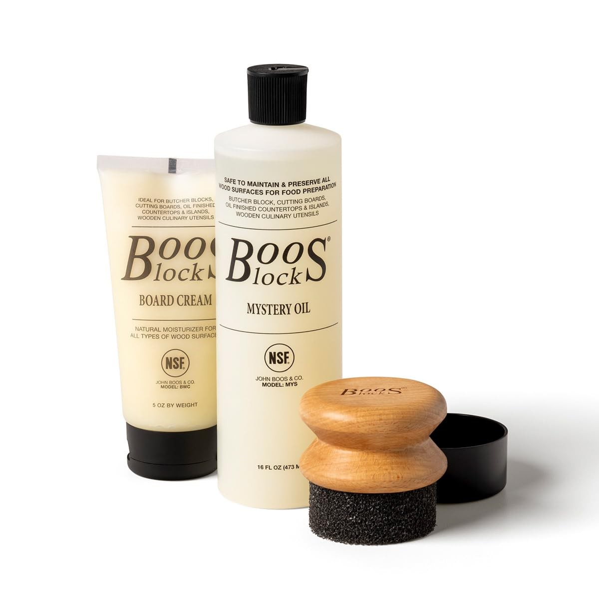 3-Piece All-Natural Care & Maintenance Set – 16 oz Mystery Oil, 5 oz Board Cr…
