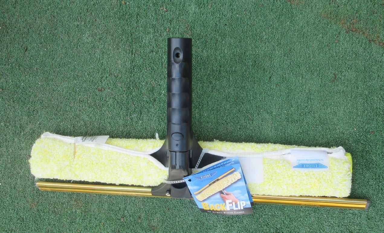 Ettore 71180 Backflip Window Squeegee, 18 Inch, Gold, Black