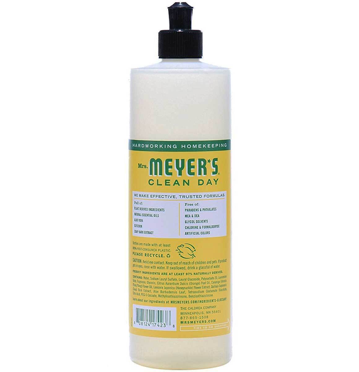 Mrs Meyers Dish Soap Clean Day Honeysuckle Scent – 16 Oz – Pack of 6