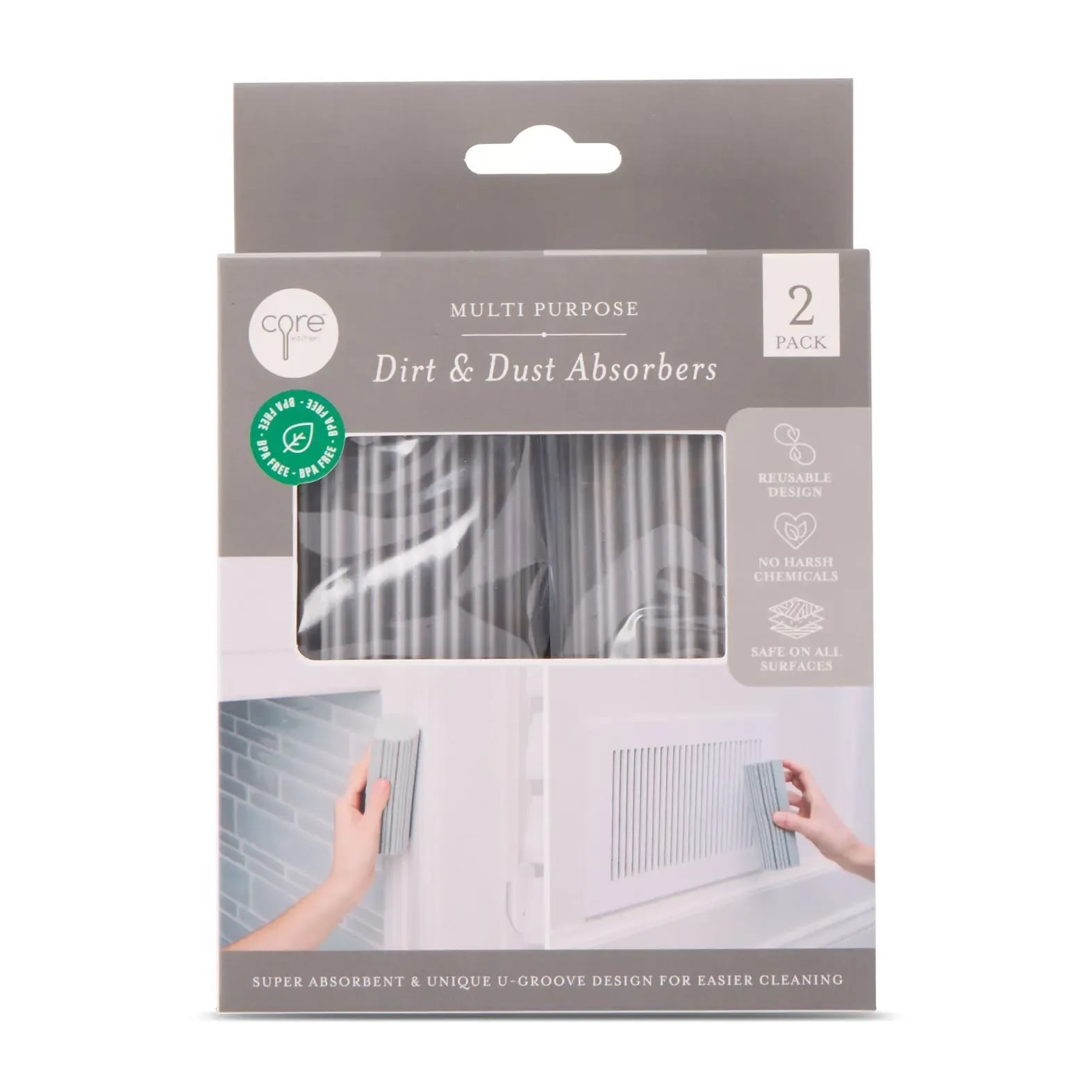 Core Kitchen Multi Purpose Dirt & Dust Absorbers 2 Pack