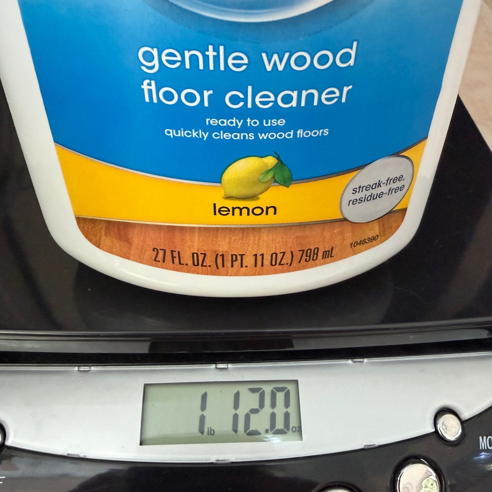 Pledge Gentle Wood Floor Cleaner Lemon Scent 27 fl oz Sealed Wood & Laminate
