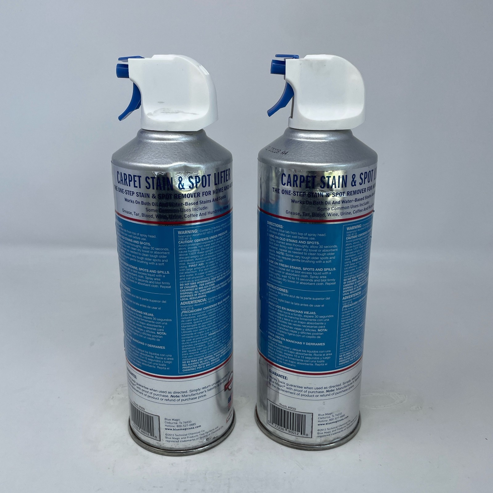 Blue Magic Carpet Stain & Spot Lifter 22oz, Blue/Silver 2-Pack