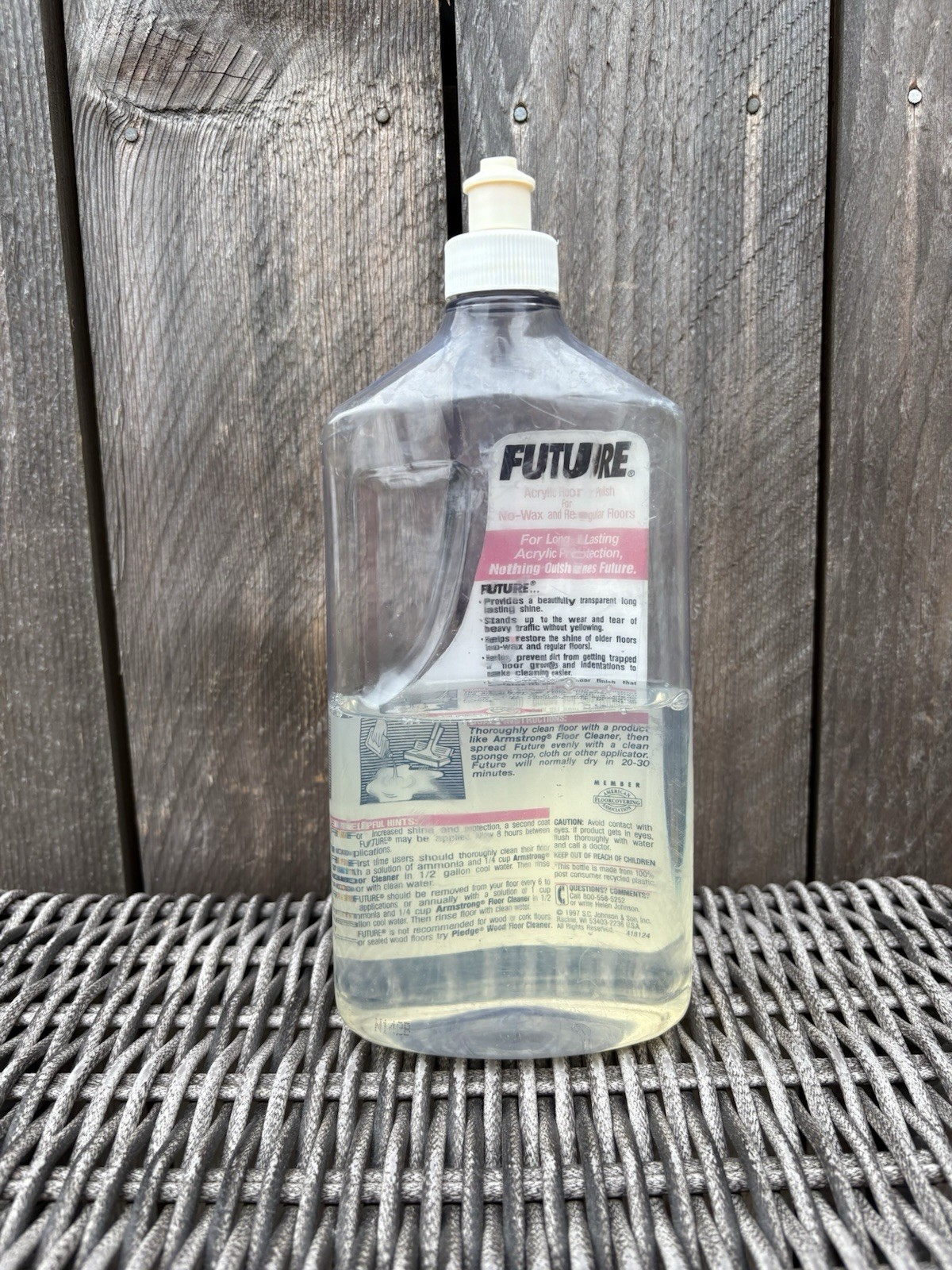 SC Johnson Future Acrylic Premium Floor Finish Polish 27 fl oz Bottle Used