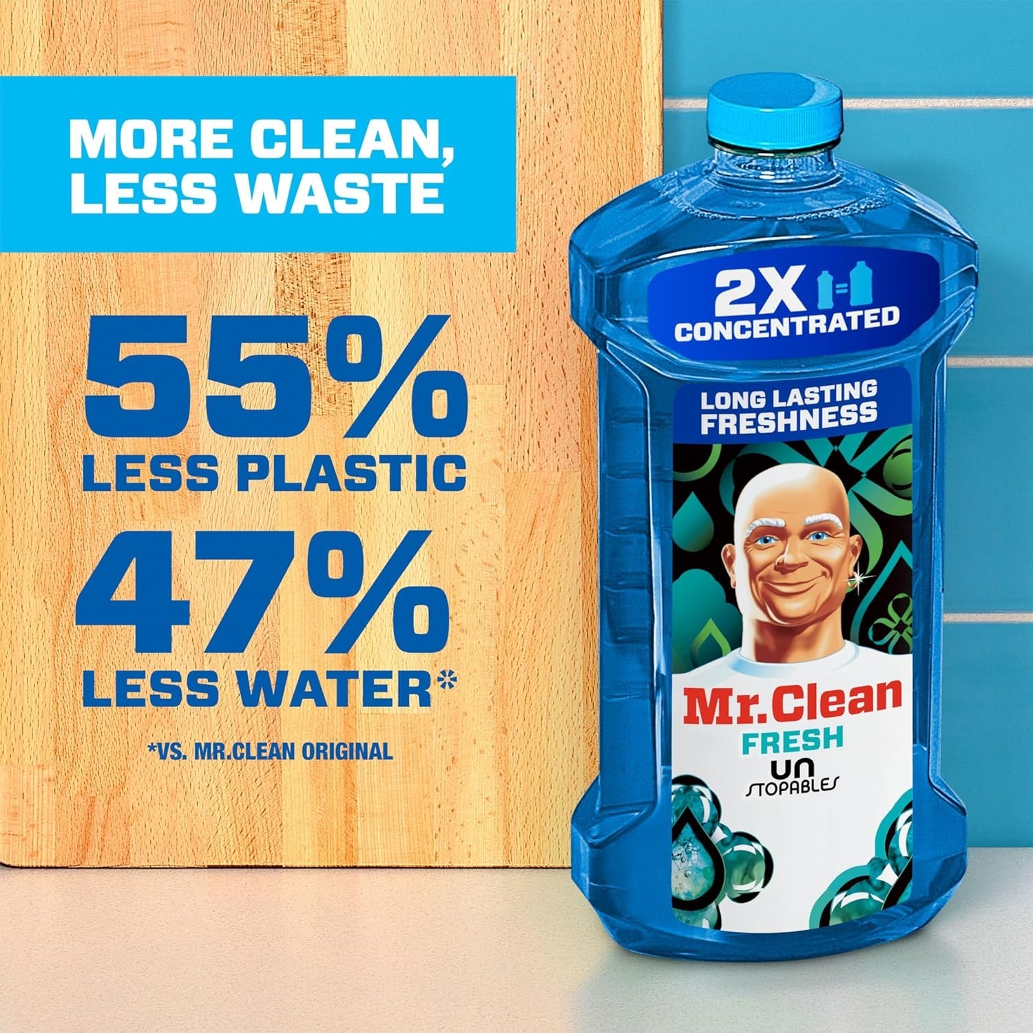 Mr. Clean 2X Concentrated Multi Surface Cleaner with 41 Fl Oz (Pack of 1)