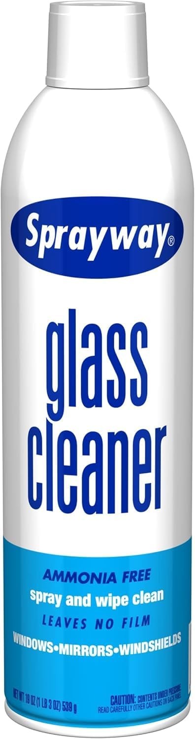 Sprayway Glass Cleaner with Foaming Spray for a Streak-Free Shine Pack of 12