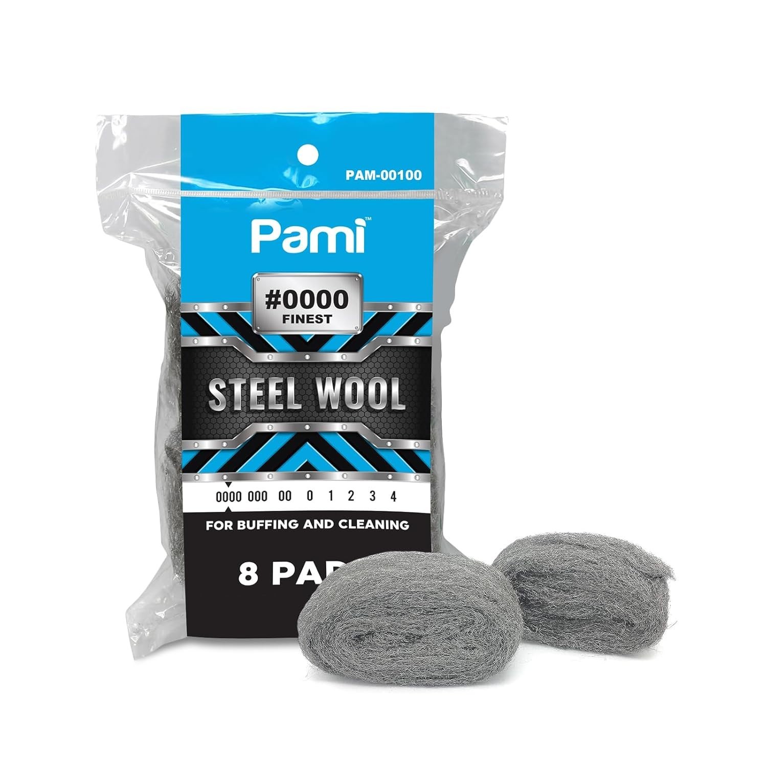Fine Steel Wool Pads | Glass Polishing Rust Removal Cleaning Scrubbers | 16–32ct