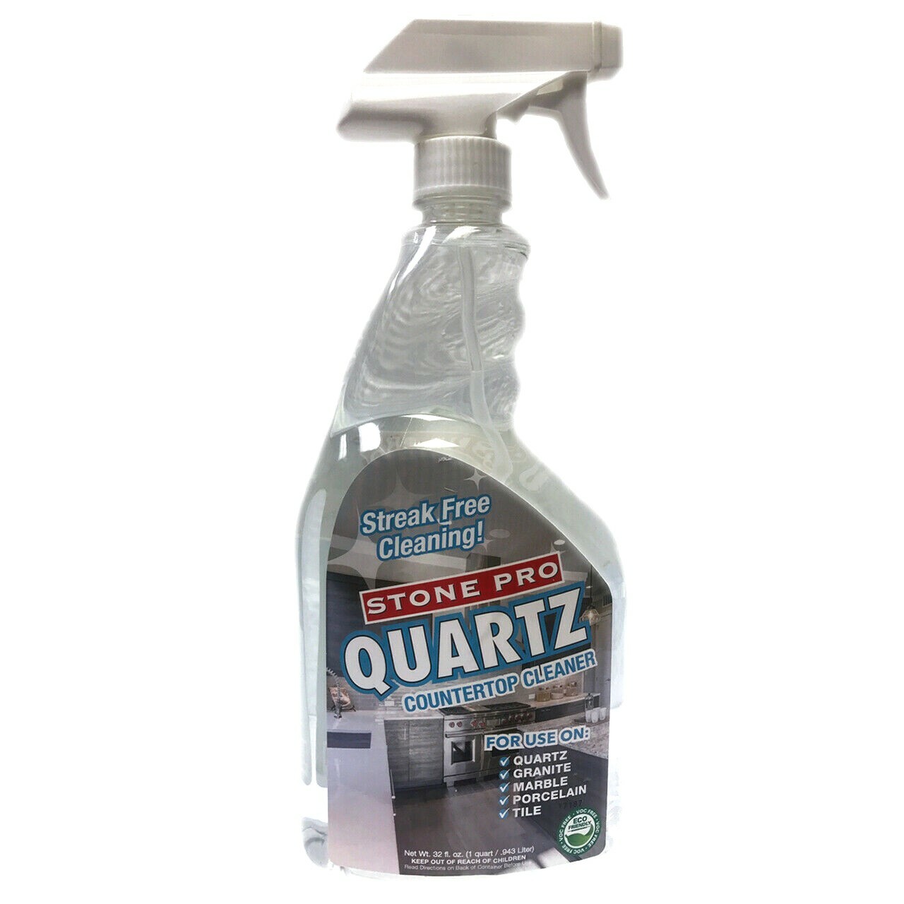 StonePro Quartz Streak Free Countertop Cleaner Also for Granite & Tile Surfaces