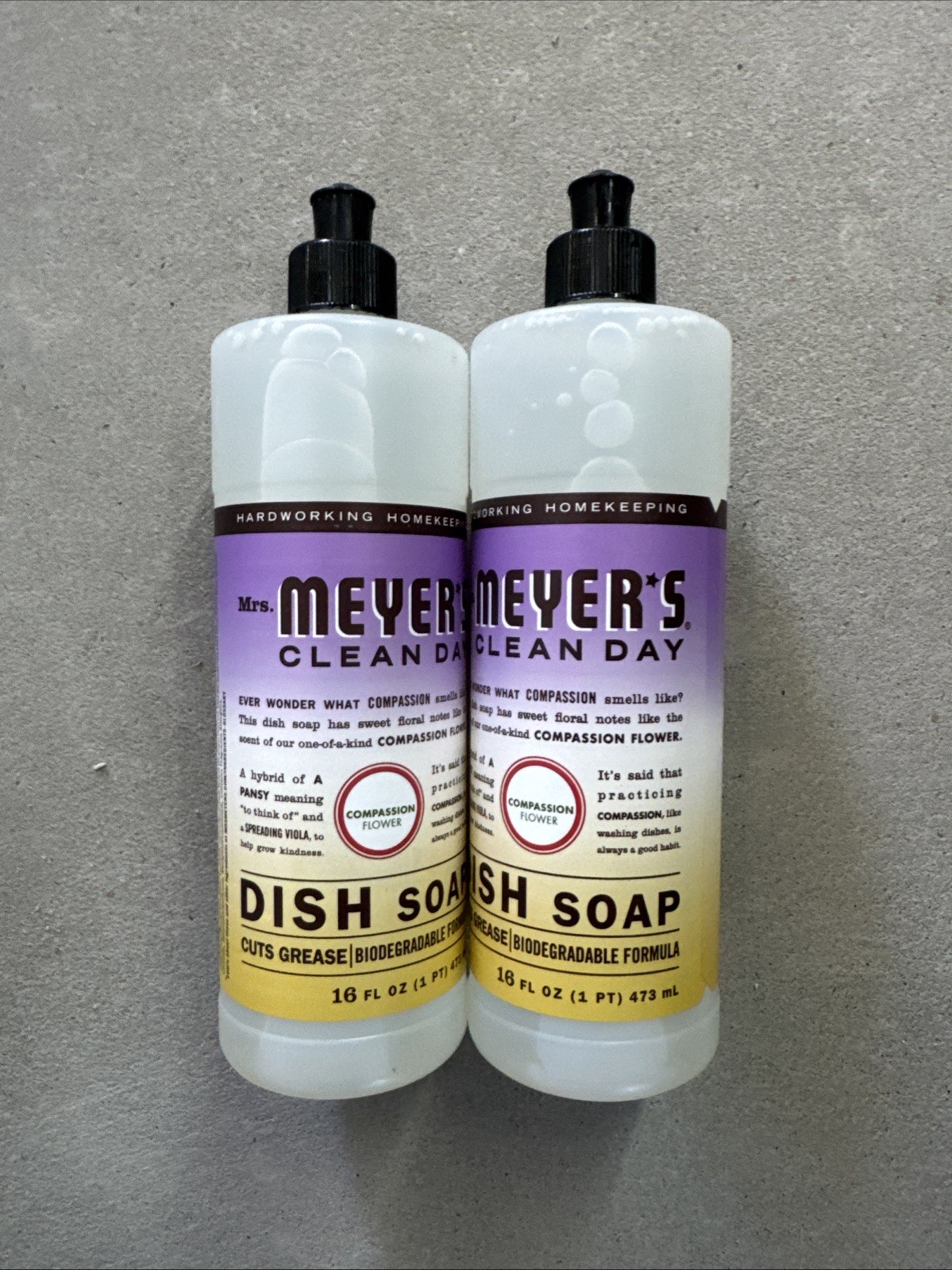 Mrs. Meyer’s Clean Day Compassion Flower 16oz Liquid Dish Soap (2 Pack)