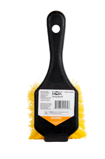 HDX Gong Brush Scrapper Withstands Harsh Cleaning Chemicals – 8.5 in.