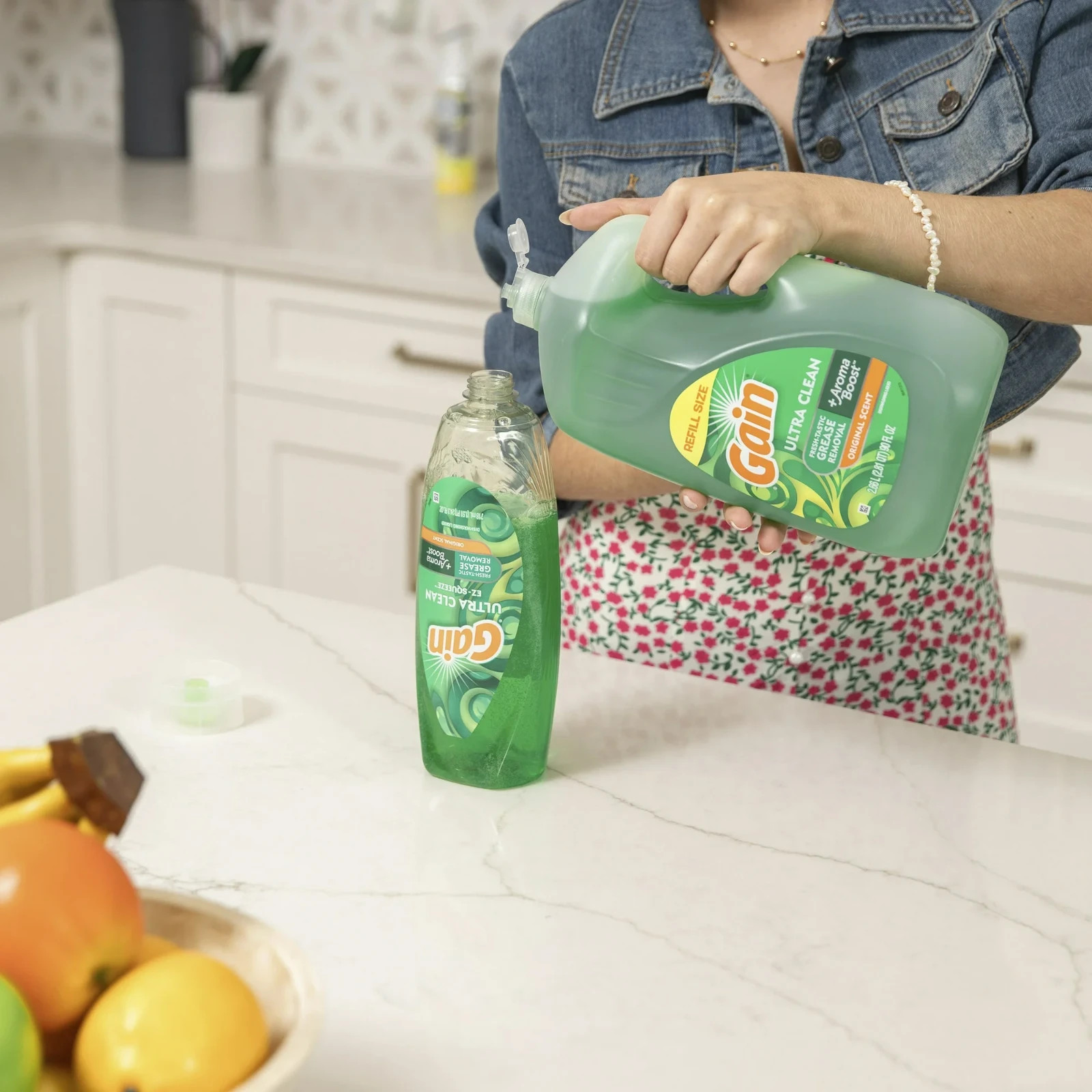 Gain Ultra Dishwashing Liquid Dish Soap Original Scent 90 fl oz Bulk Kitchen