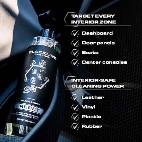Luxury Scented Leather Interior Car Cleaner 16 Fl Oz (Pack of 1) Dark Ice