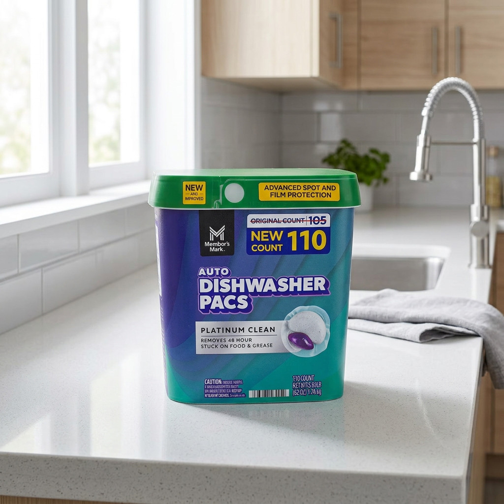 Member’S Mark Platinum Clean Automatic Dishwasher Pacs, Fresh Clean, 105 Ct
