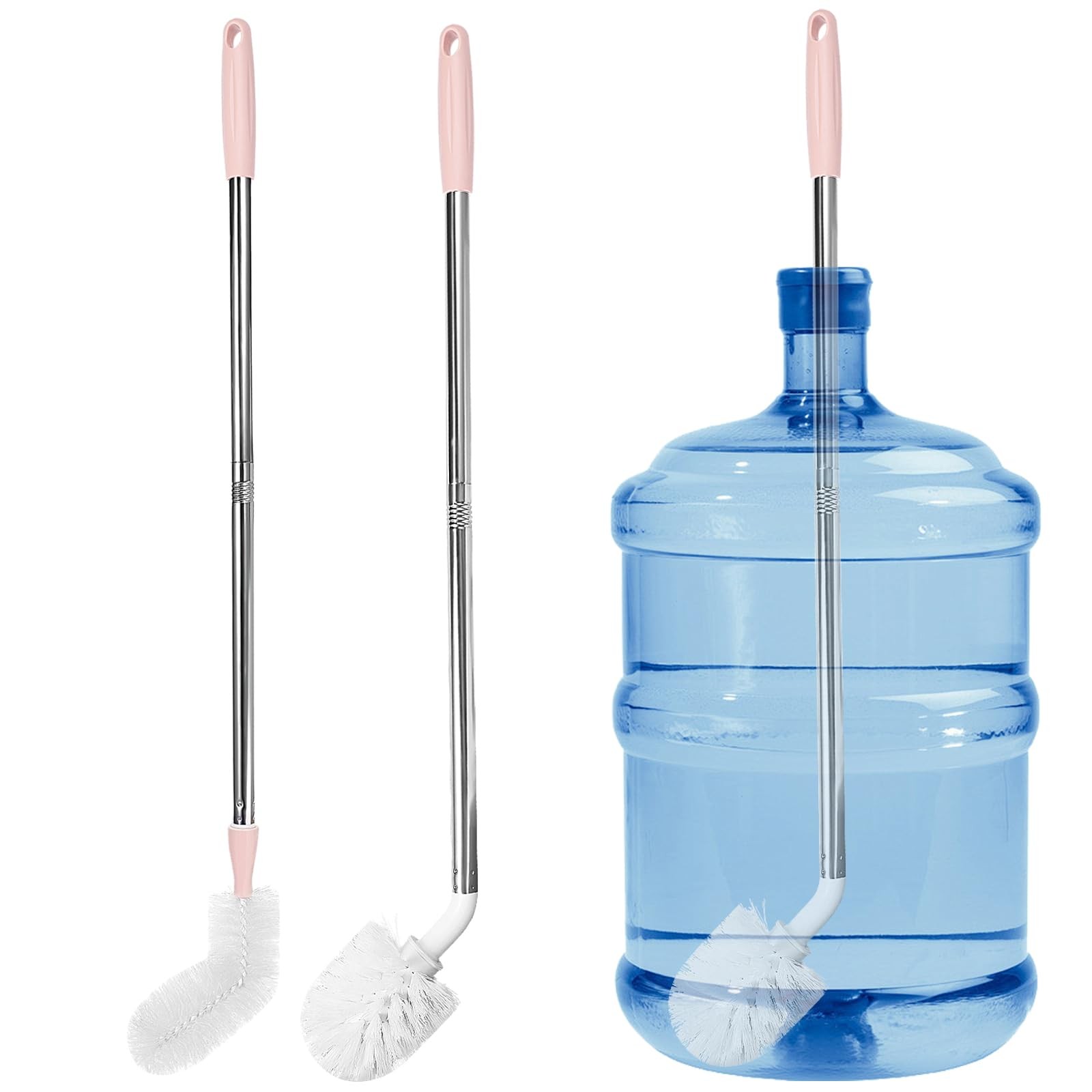 2 Pack 5 Gallon Water Jug Cleaning Brush Long Bottle Carboy Cleaner
