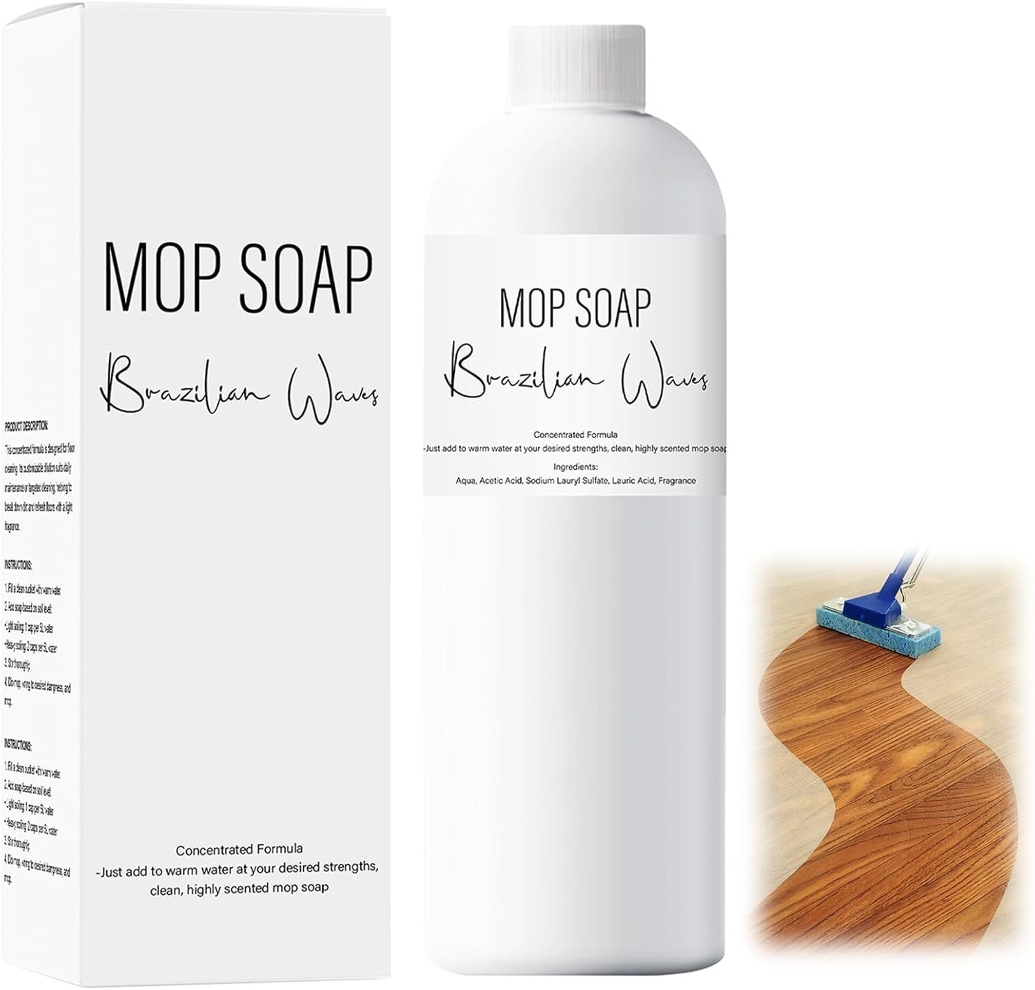 “Multipurpose Brazilian Waves Mop Soap for Floor Cleaning – 120ML Home Care”
